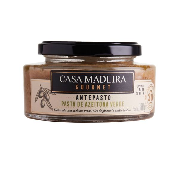 ANTEPASTO CASA MADEIRA GOURMET AZEITONA VERDE 180G