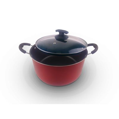 Kit com 2 Caçarolas Grande Familia Dona Chefa Anti Aderente Tampa de Vidro 28cm 30cm