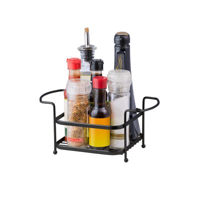 Porta Tempero Condimento Suporte Galeteiro Preto Organização Cozinha