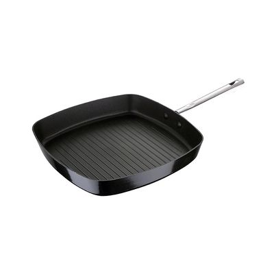 Frigideira Grill Antiaderente Bergner Pixel Pro Chef Sauce em Alumínio Prensado Preta 28cm