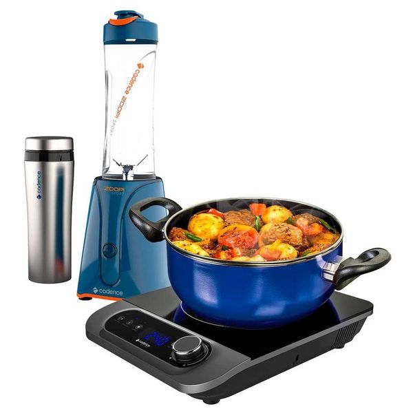 Kit Blender Zoop Sport Inox Cooktop Por Indução Cadence 127V 110