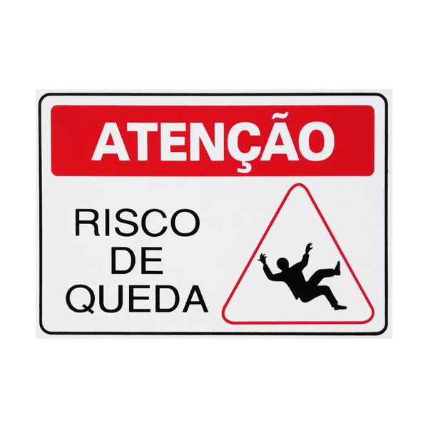 Placa De Sinalização Risco De Queda 30x20 Acesso - S-216/2 F9e Placa De Sinalização Risco De Queda 30x20 Acesso - S-216/2 F9e