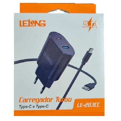 Carregador Turbo Para Android com Cabo Type-C x Type-C 5.1A