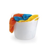 Balde Flexivel Cesto Multiuso Branco Roupa Brinquedos 20L