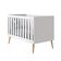 Jogo De Quarto Infantil Theo Cômoda 6 Gavetas E Berço Branco Fosco Com Pés Madeira Natural - Reller Móveis Branco Fosco