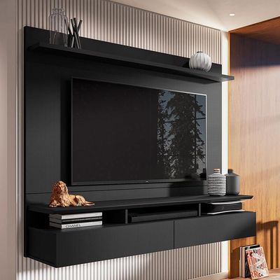 Home Suspenso Noruega Preto Para Tv Até 55” - Móveis Leão Preto