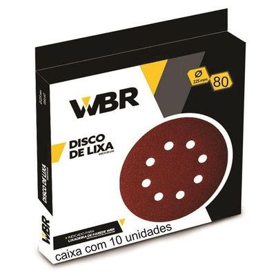 Disco De Lixa 225mm Grão 80 Lixadeira Com 10pçs