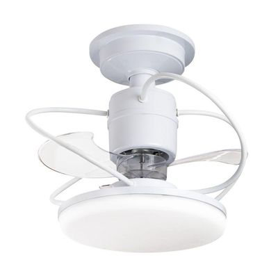 Ventilador De Teto Treviso Branco Elegance Led Contrl Remoto