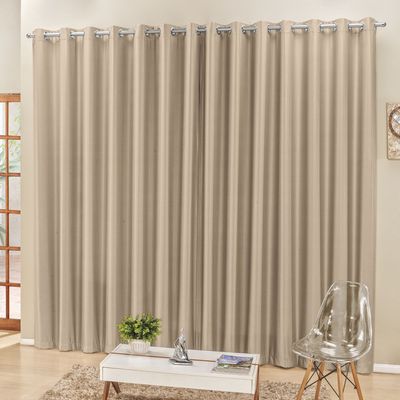 Cortina 2 Mts Sala Quarto Escritório Semiblackout para Trilho Suisso Bege