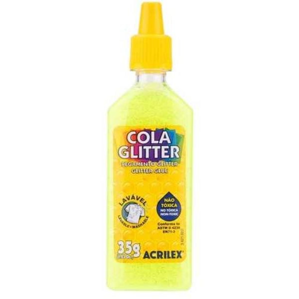 COLA GLITTER AMARELO LIMAO 35G ACRILEX