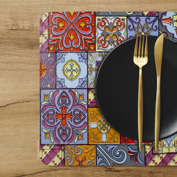 4 Jogo Americano Português Decor Impermeável Pvc 4 Lugares