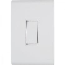 Conjunto 4x2 com 1 Interruptor Simples Tramontina Liz 10 A 250 V Branco