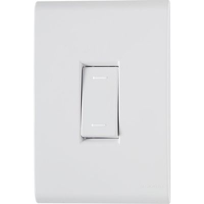Conjunto 4x2 com 1 Interruptor Paralelo Tramontina Liz 10 A 250 V Branco