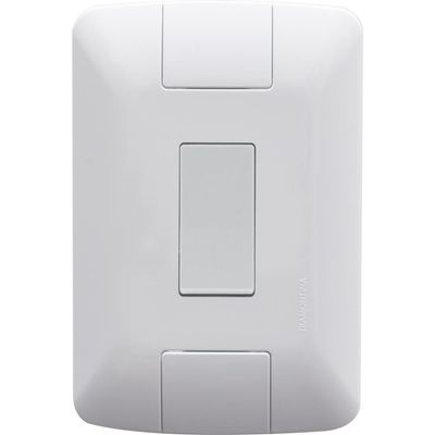 Conjunto 4x2 com 1 Interruptor Paralelo Tramontina Aria  6 A 250 V Branco