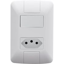 Kit 8 Conj 4x2 1 Interruptor Tomada 2P+T 10A 250V Tramontina