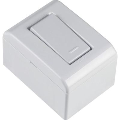 Caixa de Sobrepor com 1 Interruptor Simples 10 A 250 V Tramontina LizFlex Branca