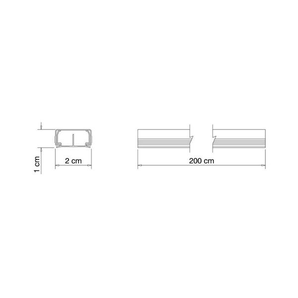 Canaleta 20 x 10 x 2000 mm Tramontina Branca Divisoria Cinta