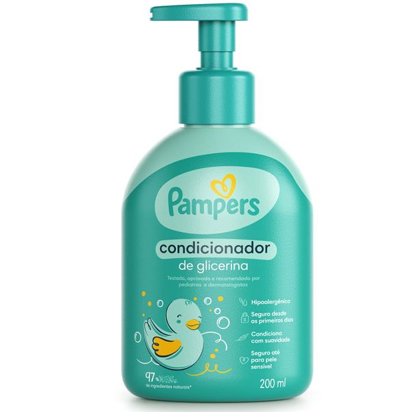 CONDICIONADOR DE GLICERINA BEBE HIPOALERGÊNICO 200ML PAMPERS