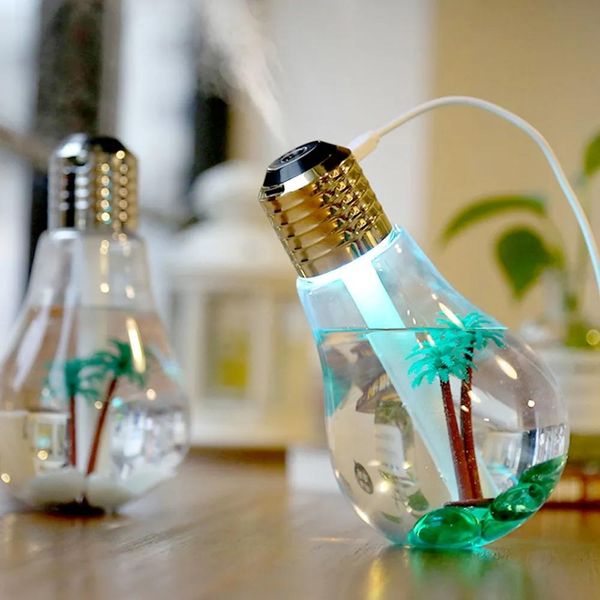 Umidificador Aromatizador de Ar Luminária Formato de Lâmpada