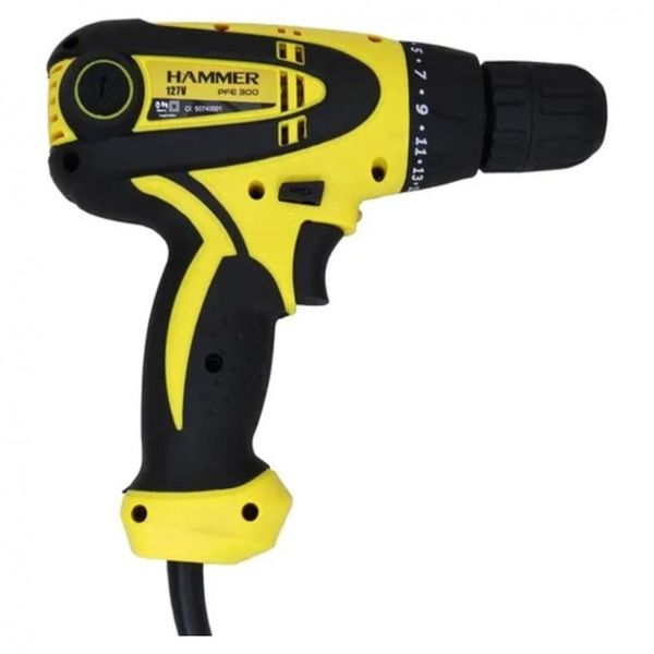 Furadeira E Parafusadeira Hammer PFE300 3/8 300W 220V