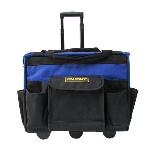 Bolsa Ferramentas Brasfort 19 Bolsos Com Ziper e Carrinho e Alça