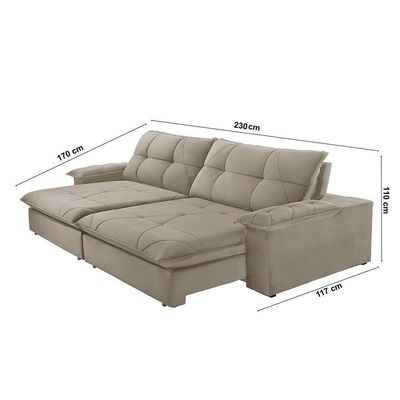 Sofá Gaia Veludo 02 Módulos 90 Cm B25cm Meu Sofá Online B002 Veludo Capuccino