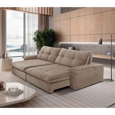 Sofá Gaia Veludo 02 Módulos 90 Cm B25cm Meu Sofá Online B002 Veludo Capuccino