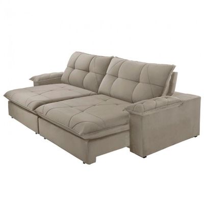 Sofá Gaia Veludo 02 Módulos 90 Cm B25cm Meu Sofá Online B002 Veludo Capuccino
