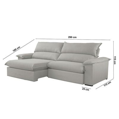 Sofá Filadélfia Veludo 2 Módulos 120cm B25cm Meu Sofá Online B026 Veludo Prata