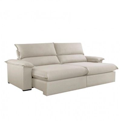 Sofá Filadélfia Linho 02 Módulos 100cm B25cm Meu Sofá Online A302 Linho Branco