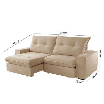 Sofá Athenas Linho 02 Módulos 90 Cm B25cm Meu Sofá Online A226 Linho Bege