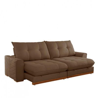 Sofá Argo Veludo 02 Módulos 100 Cm B25cm Meu Sofá Online B016 Veludo Marrom