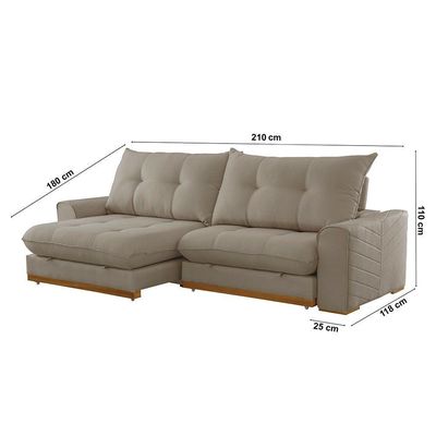 Sofá Argo Veludo 02 Módulos 80 Cm B25cm Meu Sofá Online B002 Veludo Capuccino