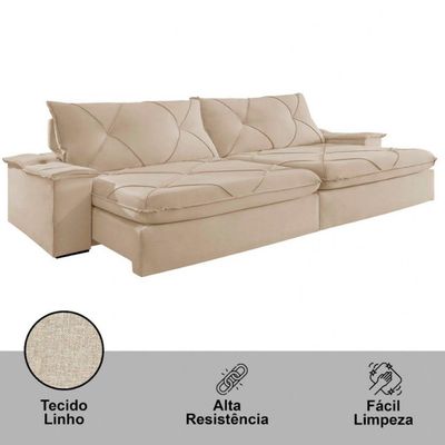 Sofá Apollo Linho 02 Módulos 90 Cm B25cm Meu Sofá Online A226 Linho Bege
