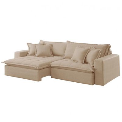 Sofá Zen Linho 02 Módulos 90 Cm B25 Meu Sofá Online A226 Linho Bege