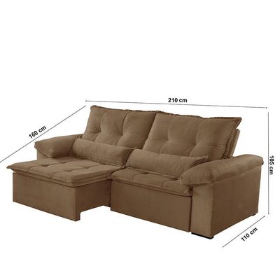 Sofá San Andreas Veludo 2 Módulos 80cm B25cm Meu Sofá Online B016 Veludo Marrom