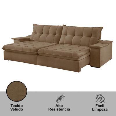 Sofá Lua Veludo 02 Módulos 100 Cm B25cm Meu Sofá Online B016 Veludo Marrom