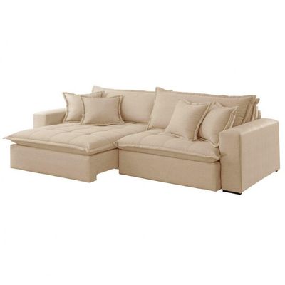 Sofá Zen Linho 02 Módulos 100 Cm B25 Meu Sofá Online A294 Linho Creme