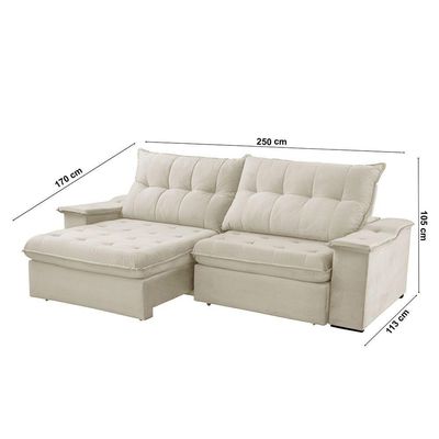 Sofá Lua Linho 02 Módulos 100 Cm B25cm Meu Sofá Online A302 Linho Branco