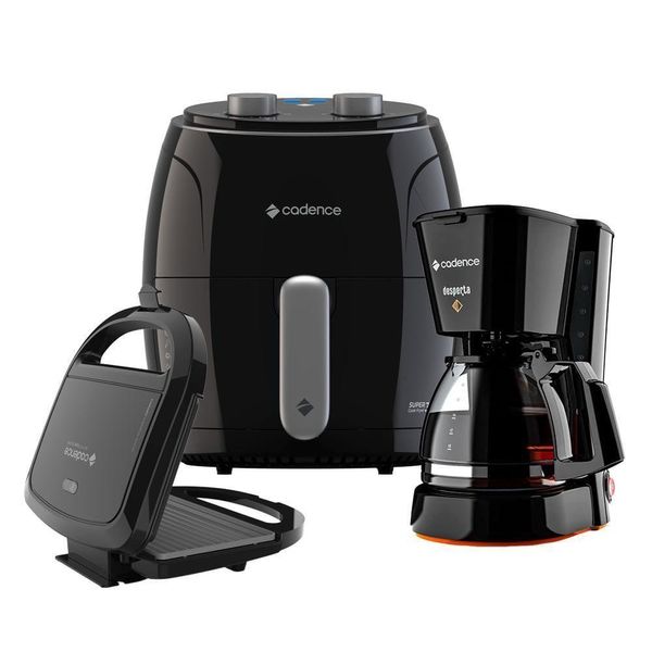 Kit Super Cook Cadence Fritadeira 3,8l - Sanduicheira - Cafeteira - 220v 220v