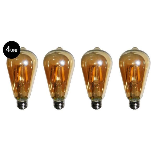 Lâmpadas Led Kit 4 Multi Retro Vintage Filamento Bivolt 30w Bivolt