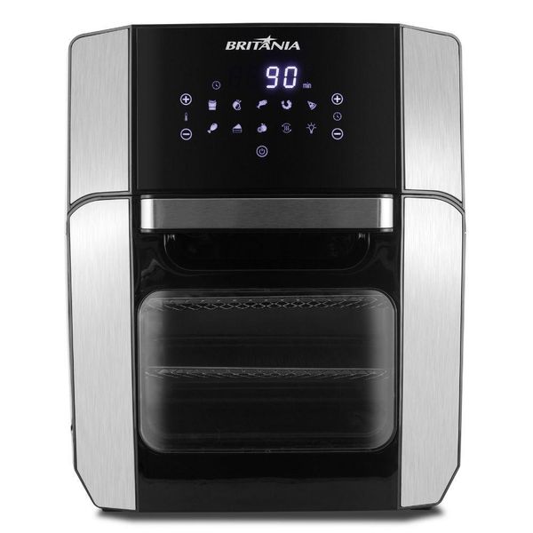 Fritadeira Elétrica Air Fry Oven Sem óleo 12 Litros 4 Em 1 Britânia Preto 220 V