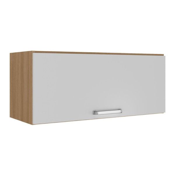 Armário Aéreo 80cm Com 1 Porta Basculante Paris Mutimóveis Mp2187 Rustic-branco Rustic-branco