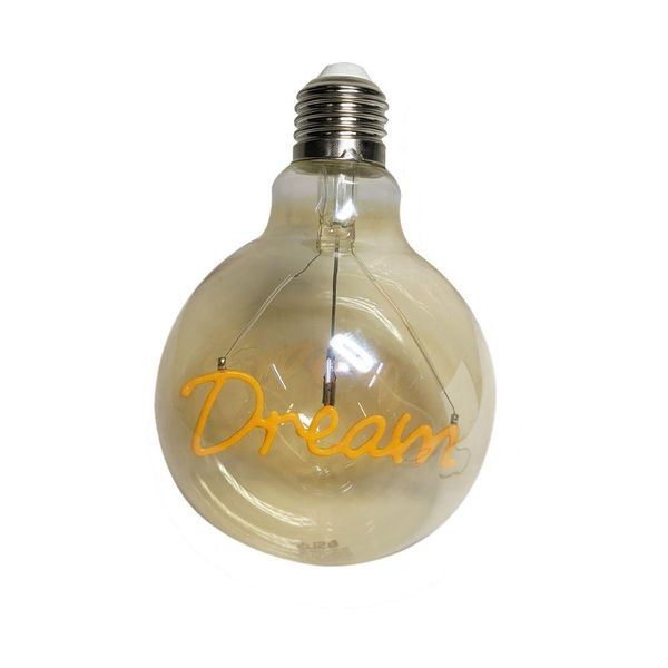 Lampada Led Vintage Dream Mensagem 4w Branco Quente Casa