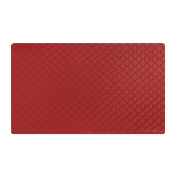8 Jogo Americano Matelasse Luxe Vermelho Impermeável Pvc