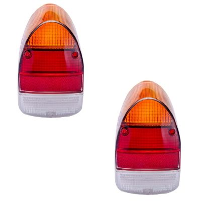 Par Lente Traseira Fusca 1300L 1500 1970/1979 Âmbar Tricolor