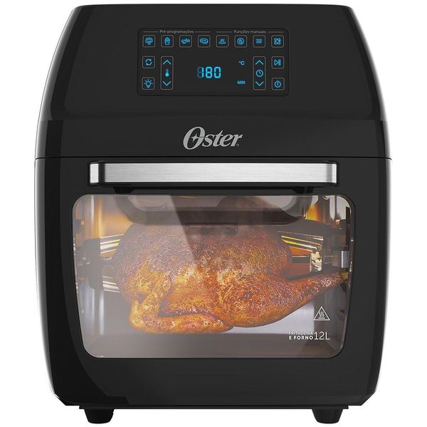 Fritadeira Elétrica Sem Óleo Oster 12 Litros Preta 127V OFRT780  110V