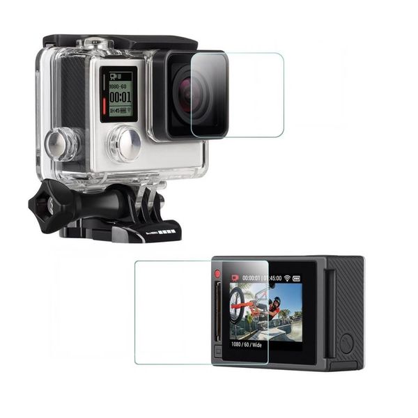 Películas para Lente Caixa Estanque e Tela Lcd GoPro Hero 4 Silver