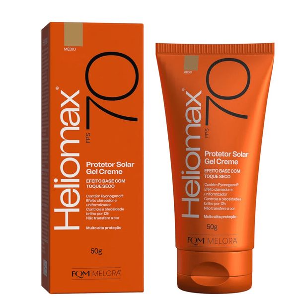 Melora Heliomax Protetor Solar Gel Creme Facial Fps 70 Tom Médio 50g