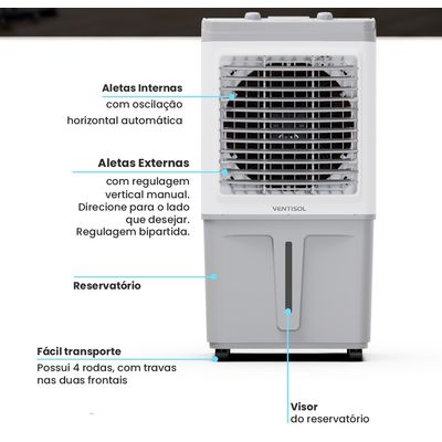 Climatizador de Ar Ventisol 60 litros CLIN60 PRO 110V